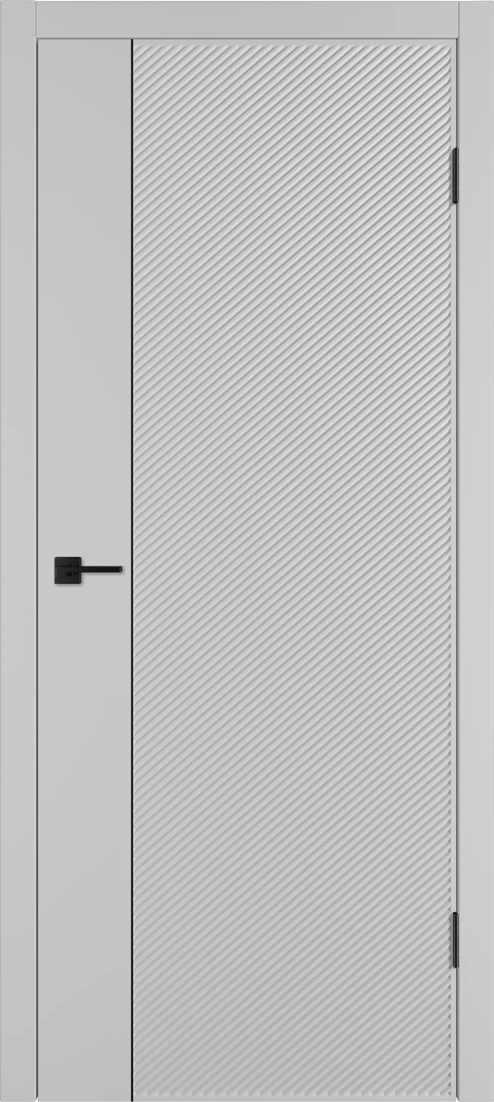 Integra 26.1 ДГ 800*2000 Серебро эмаль Молдинг Черный
