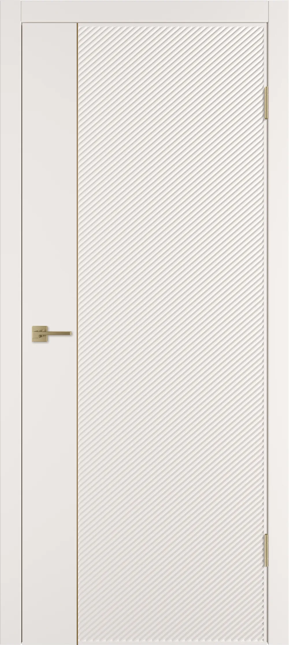 Integra 26.1 ДГ 800*2000 Слоновая кость эмаль Молдинг Золото