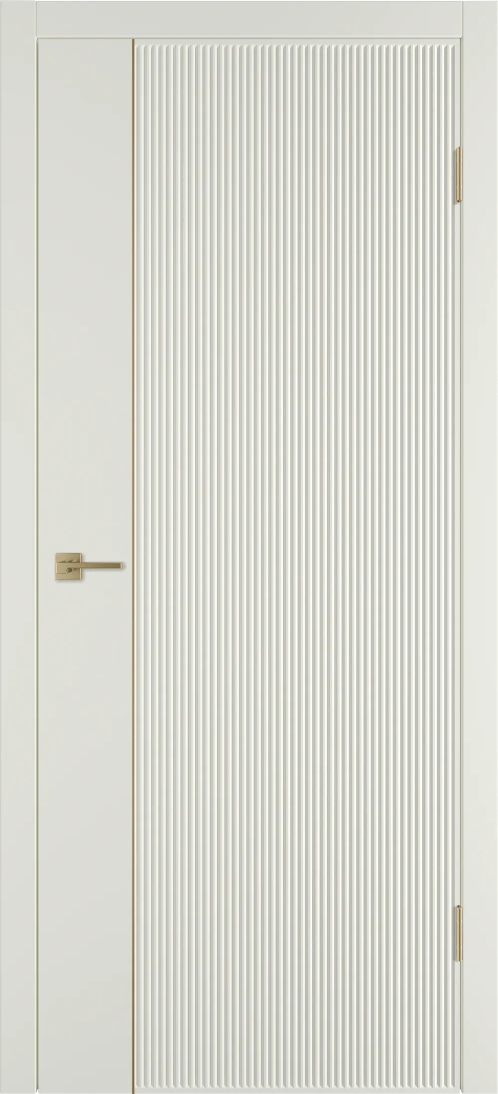 Integra 27.1 ДГ 800*2000 Магнолия эмаль Молдинг Золото