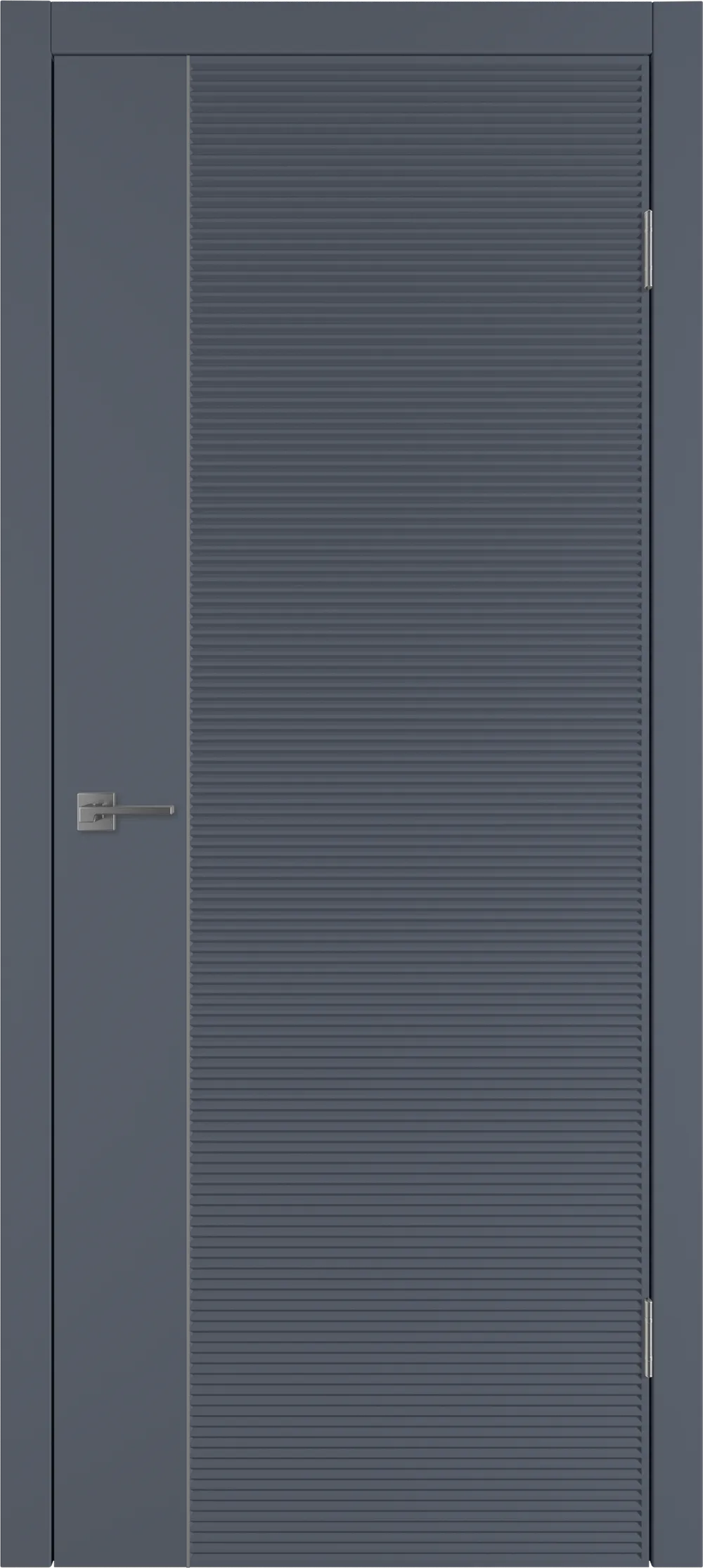 Integra 28.1 ДГ 800*2000 Графит эмаль Молдинг Серебро