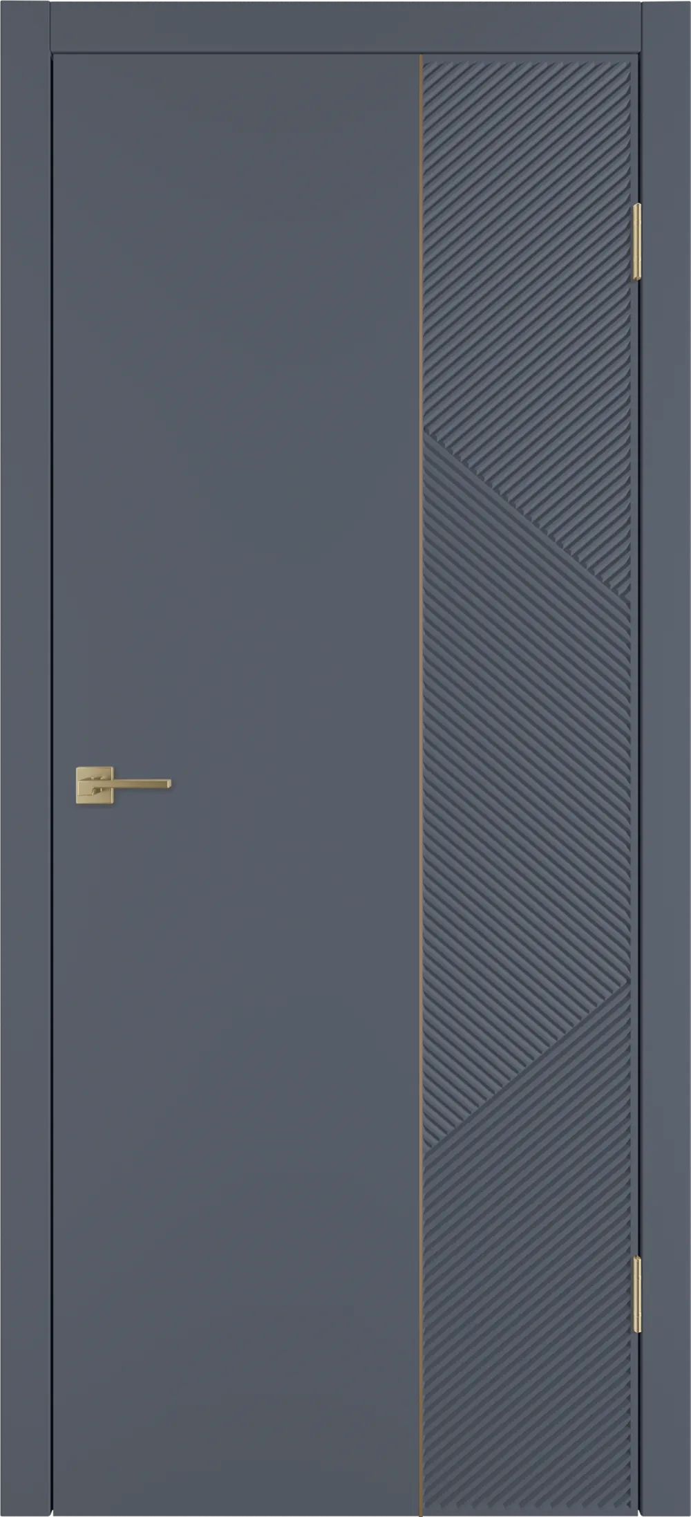 Integra 25.2 ДГ 800*2000 Графит эмаль Молдинг Золото