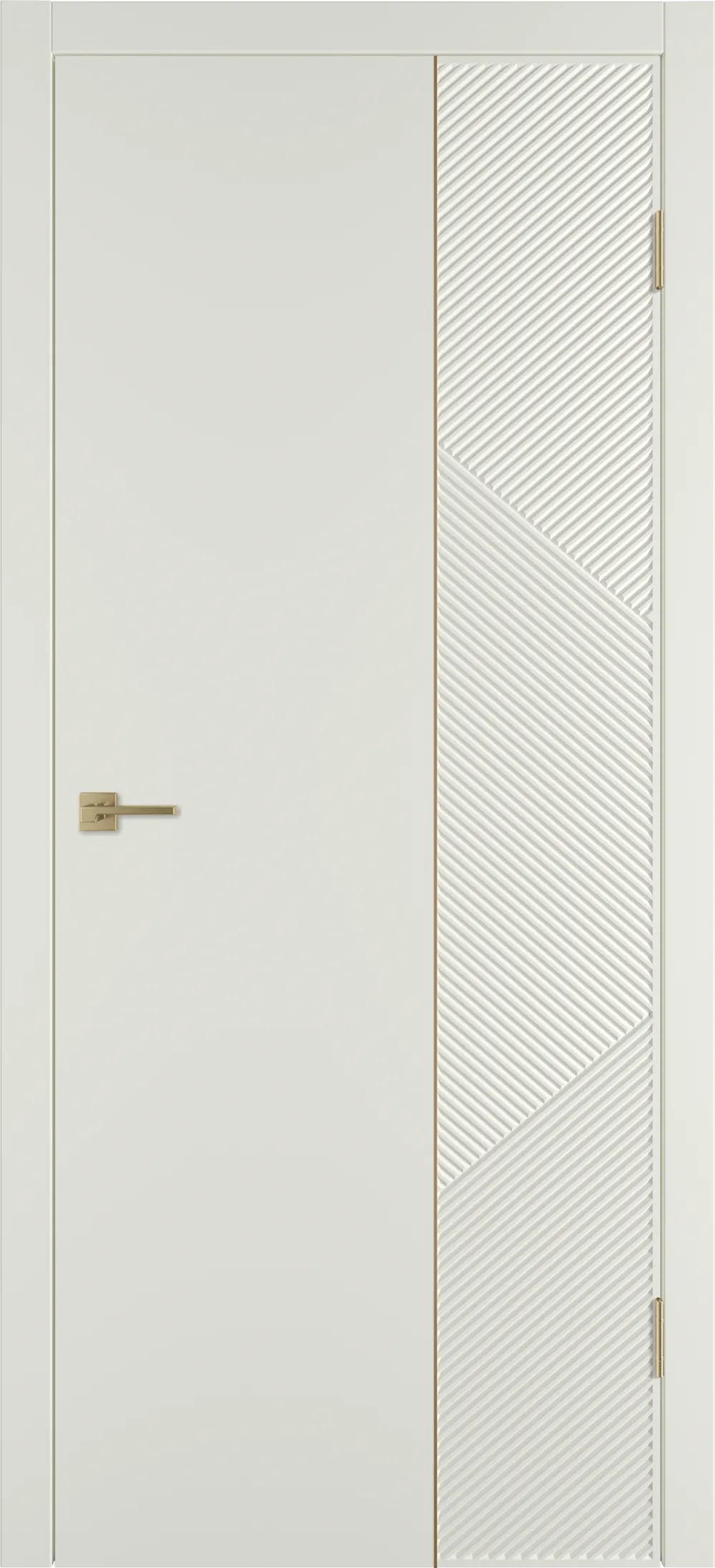 Integra 25.2 ДГ 800*2000 Магнолия эмаль Молдинг Золото