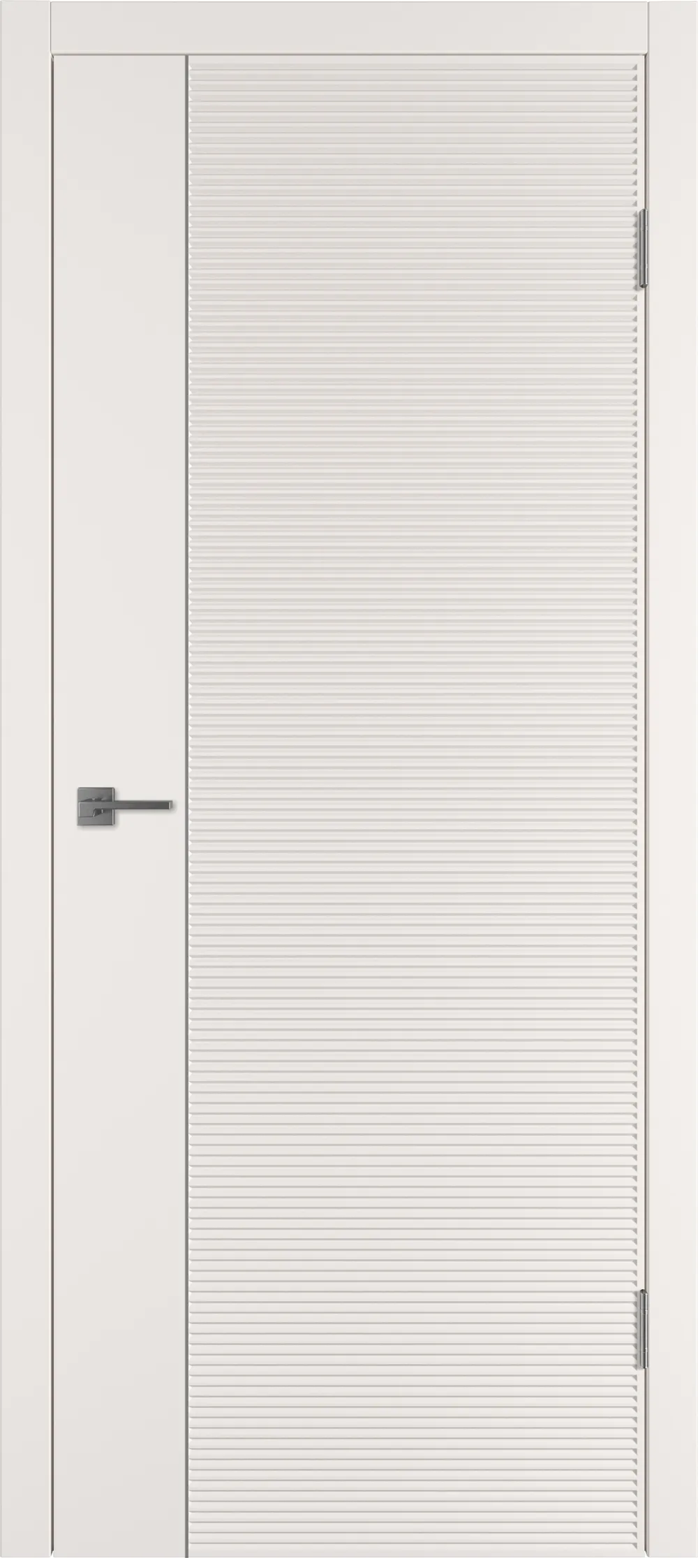 Integra 28.1 ДГ 800*2000 Слоновая кость эмаль Молдинг Серебро