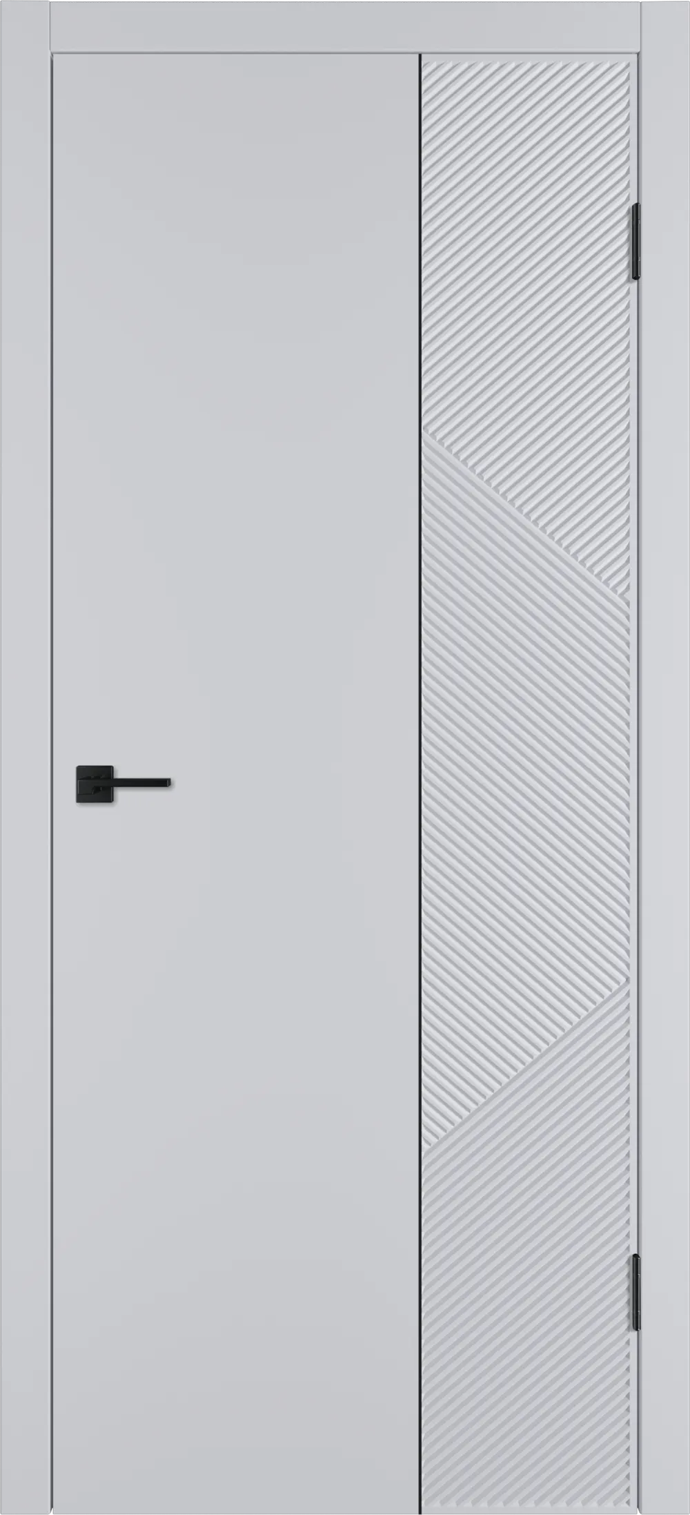 Integra 25.2 ДГ 800*2000 Светло-серая эмаль Молдинг Черный