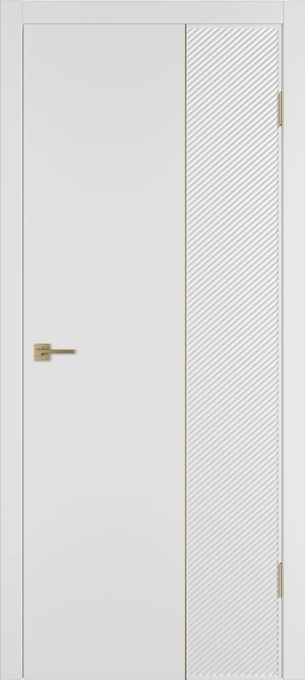 Integra 26.2 ДГ 800*2000 Белая эмаль Молдинг Золото