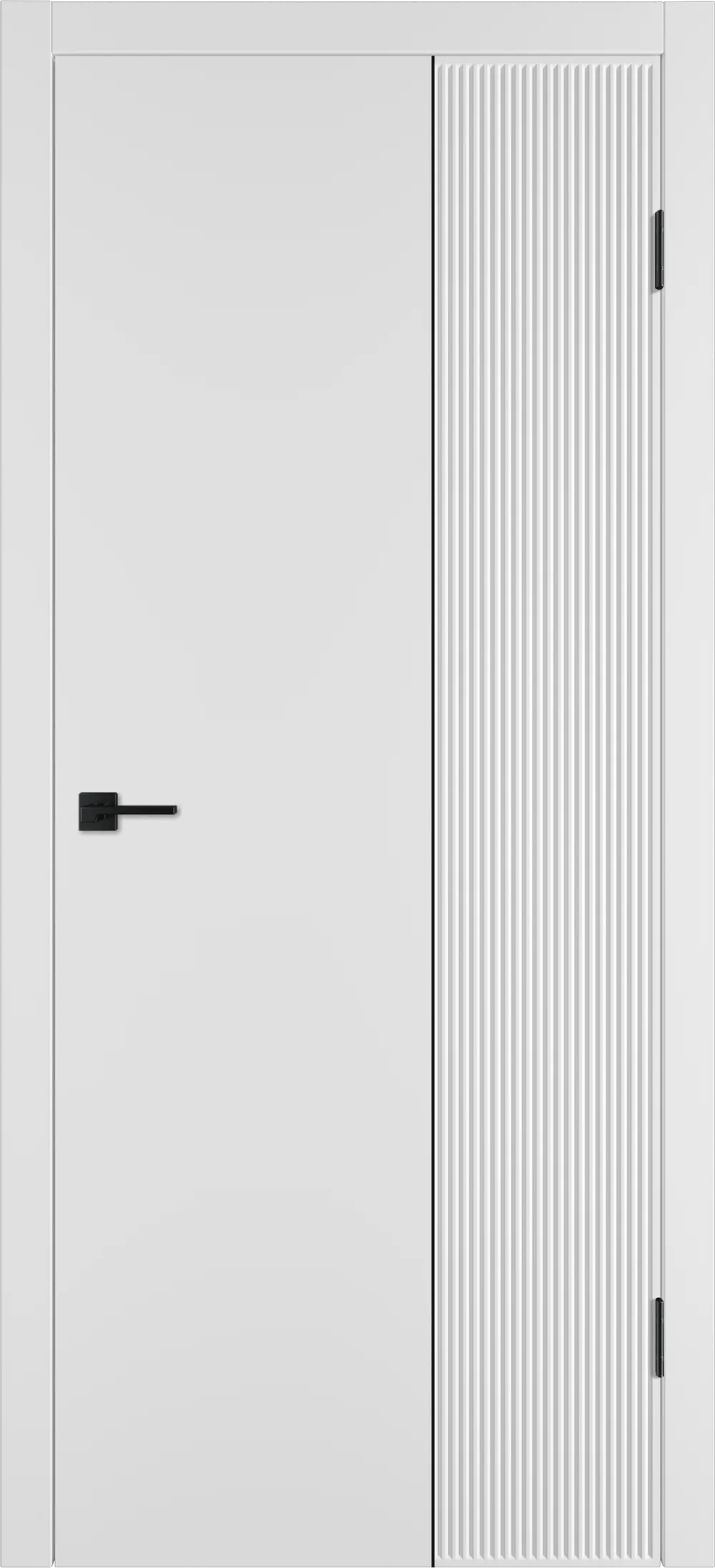 Integra 27.2 ДГ 800*2000 Белая эмаль Молдинг Черный
