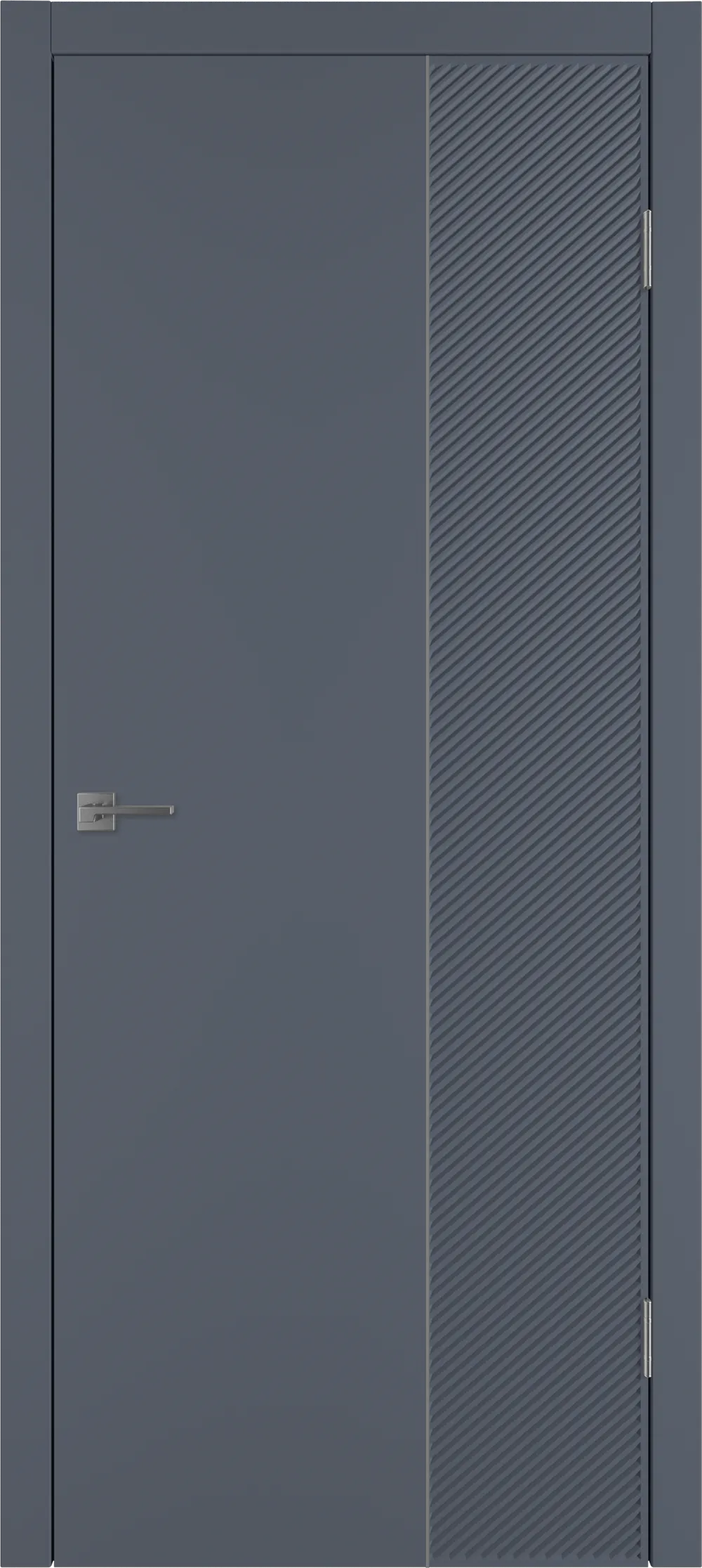 Integra 26.2 ДГ 800*2000 Графит эмаль Молдинг Серебро