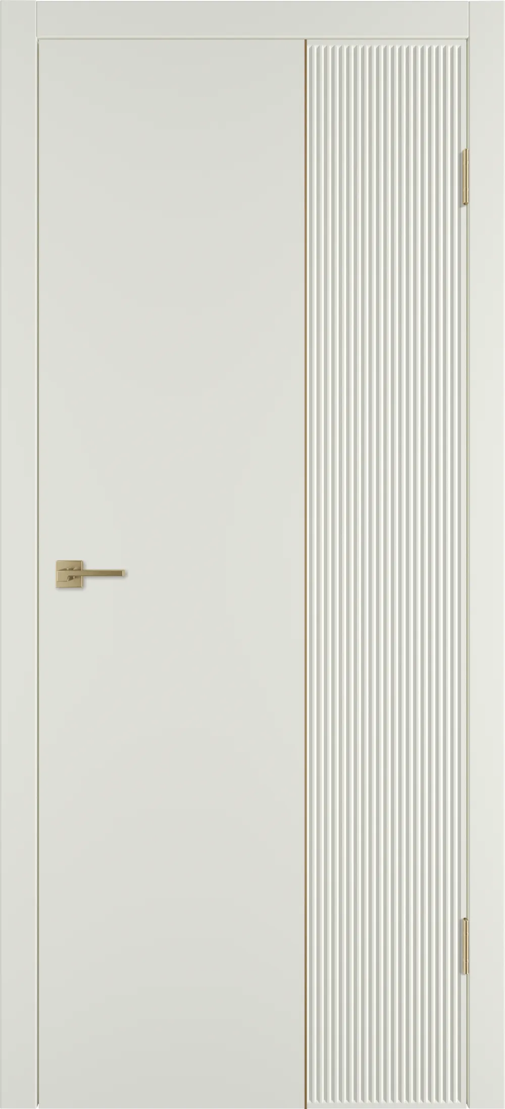 Integra 27.2 ДГ 800*2000 Магнолия эмаль Молдинг Золото