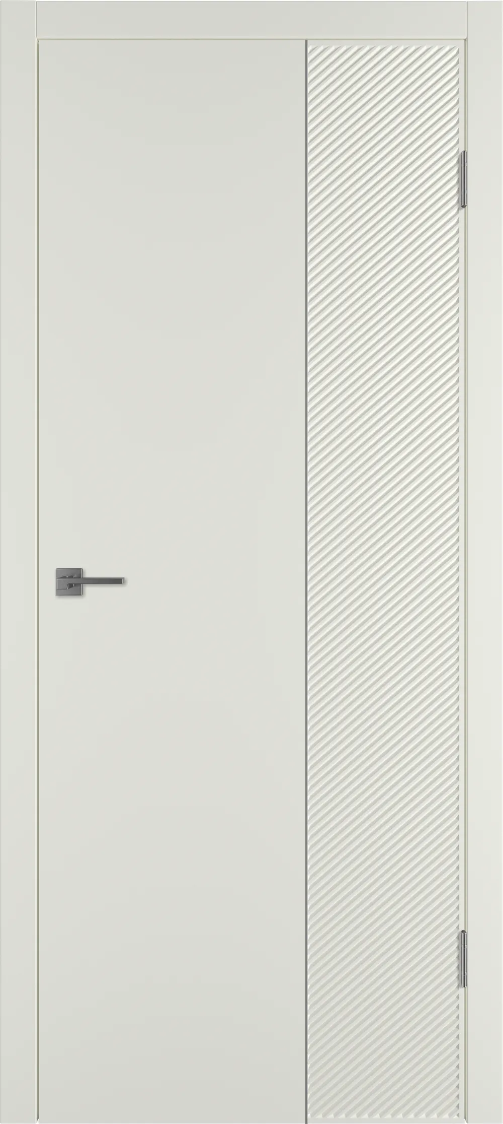 Integra 26.2 ДГ 800*2000 Магнолия эмаль Молдинг Серебро