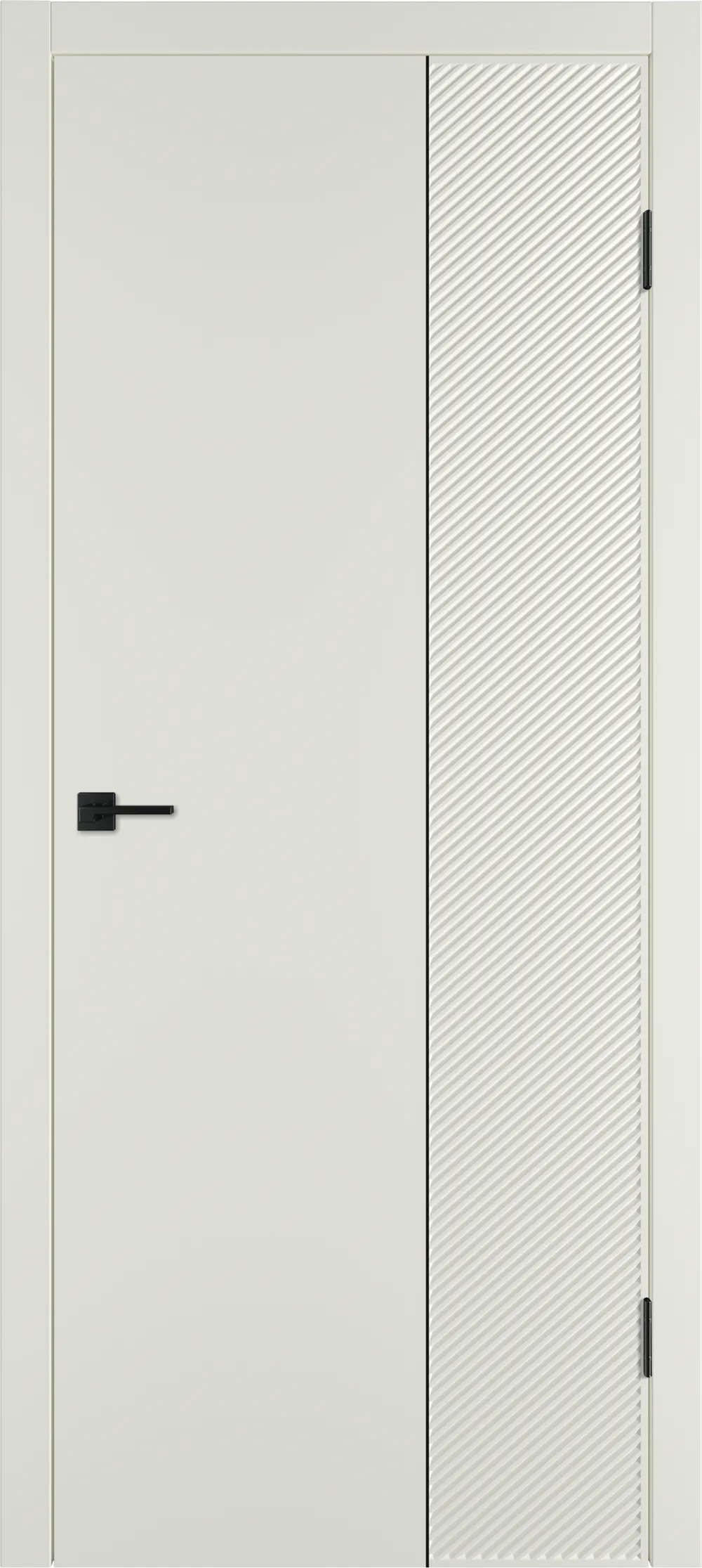 Integra 26.2 ДГ 800*2000 Магнолия эмаль Молдинг Черный