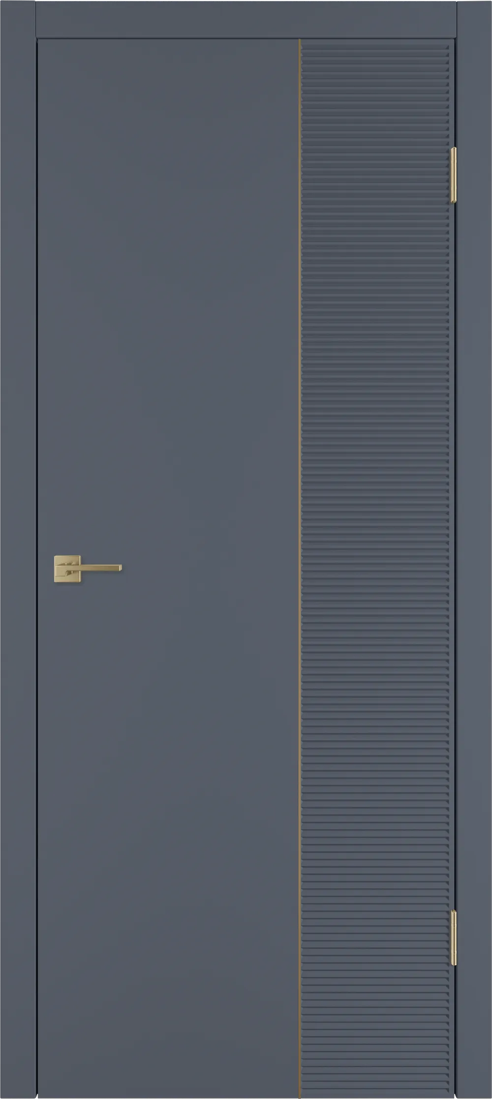 Integra 28.2 ДГ 800*2000 Графит эмаль Молдинг Золото