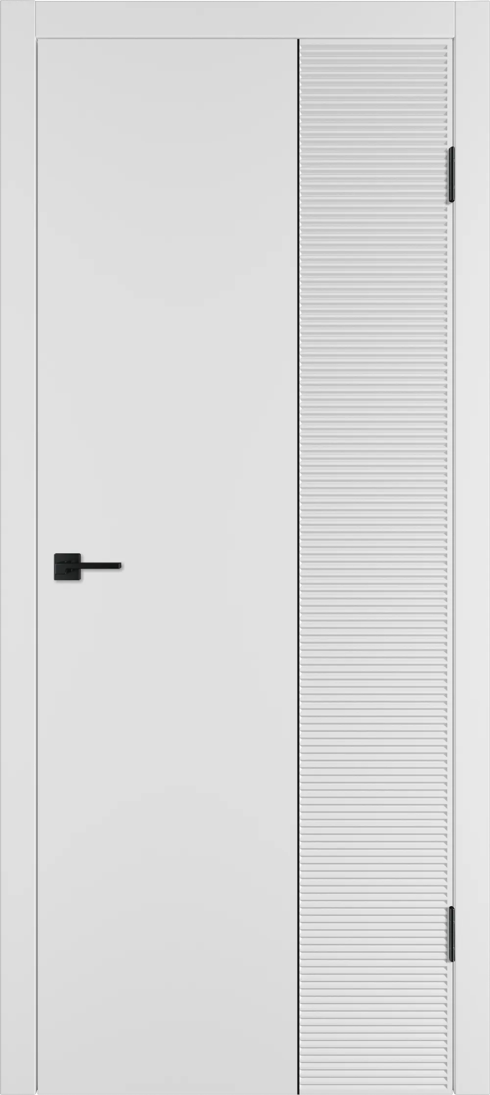 Integra 28.2 ДГ 800*2000 Белая эмаль Молдинг Черный
