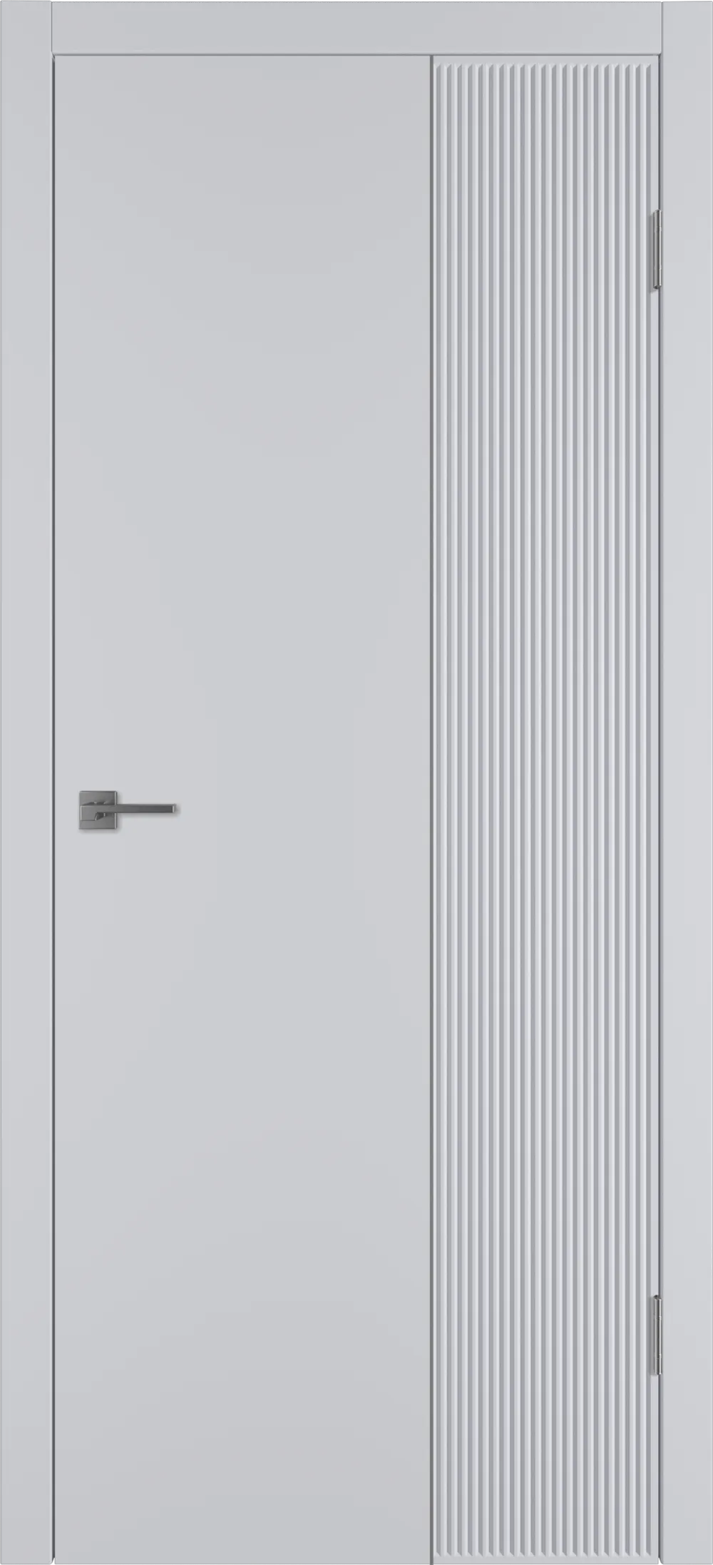 Integra 27.2 ДГ 800*2000 Светло-серая эмаль Молдинг Серебро