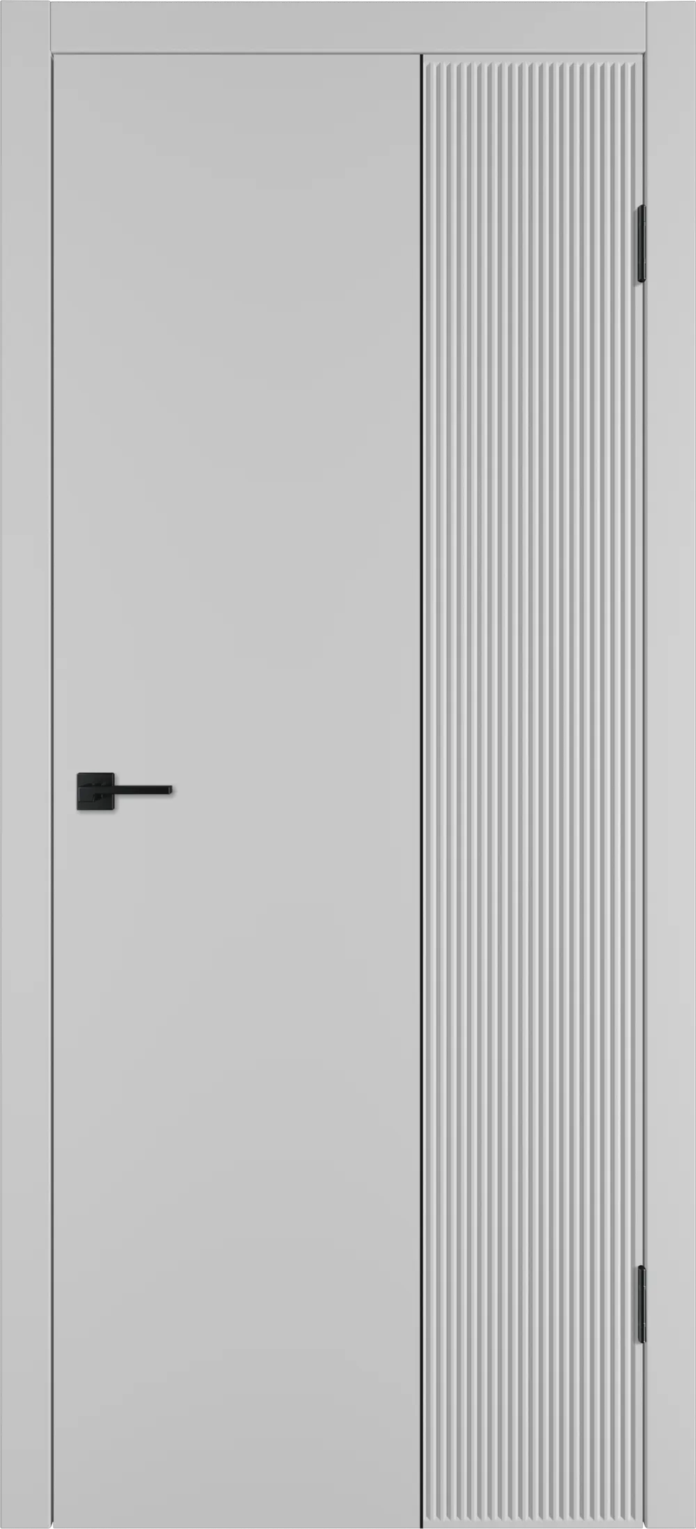 Integra 27.2 ДГ 800*2000 Серебро эмаль Молдинг Черный