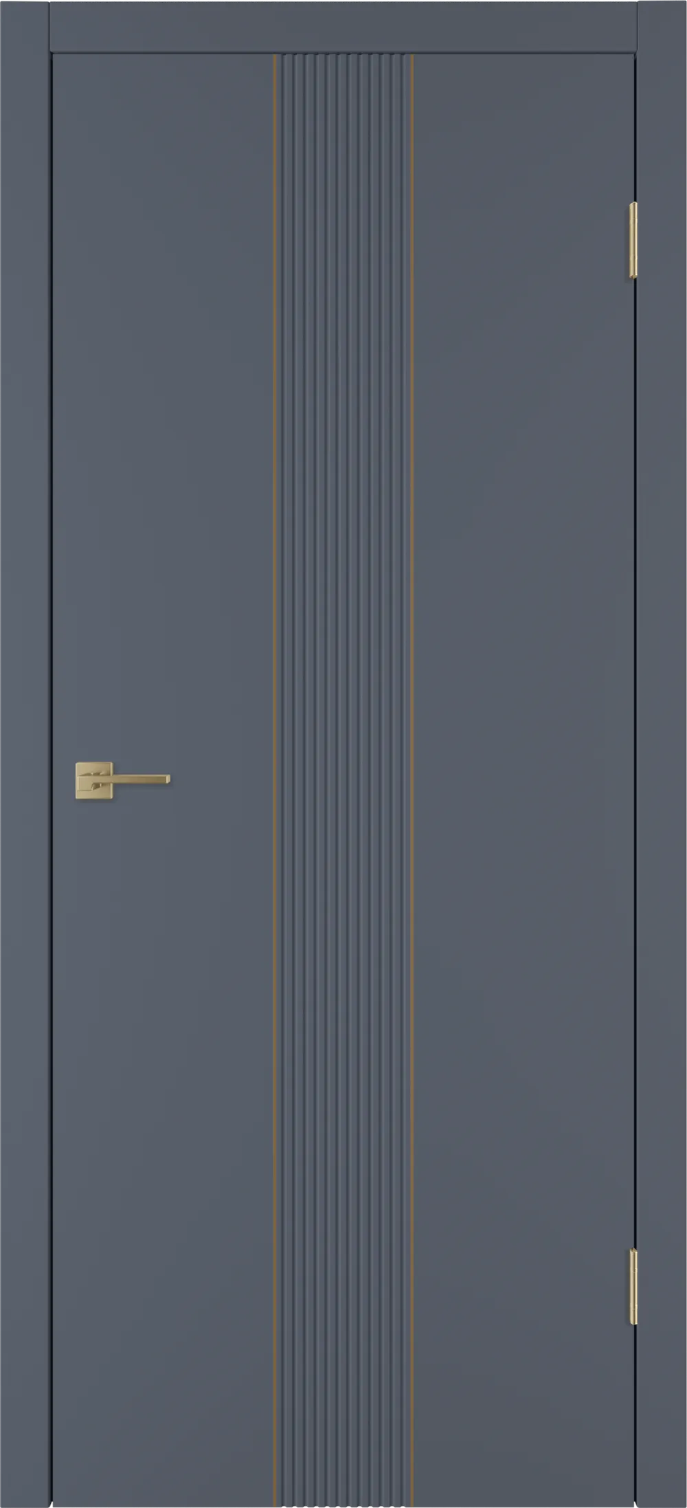 Integra 65 ДГ 800*2000 Графит эмаль Молдинг Золото