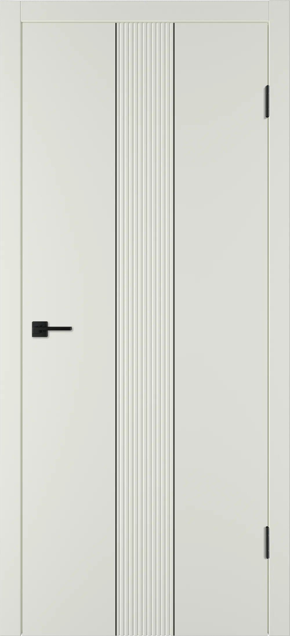 Integra 65 ДГ 800*2000 Магнолия эмаль Молдинг Черный