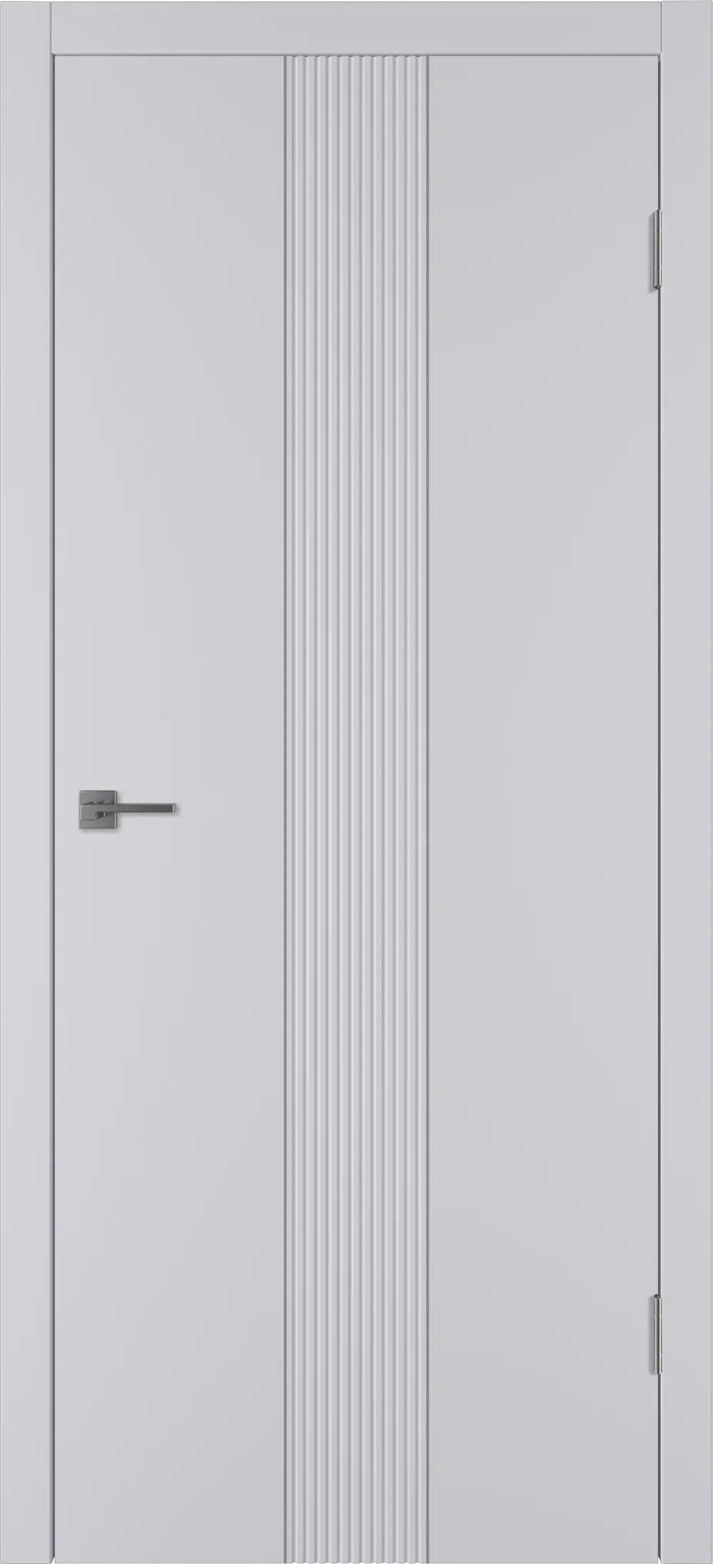 Integra 65 ДГ 800*2000 Светло-серая эмаль Молдинг Серебро