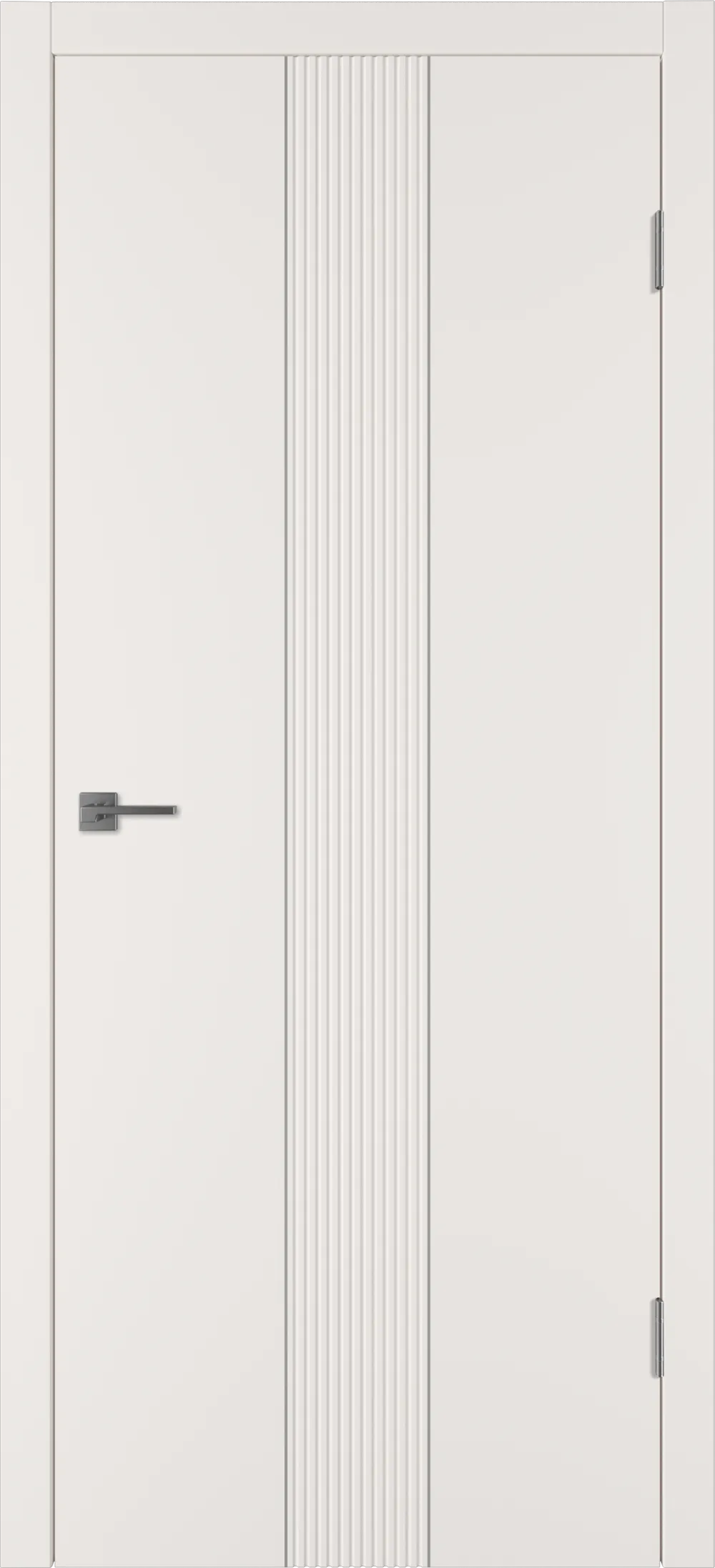 Integra 65 ДГ 800*2000 Слоновая кость эмаль Молдинг Серебро