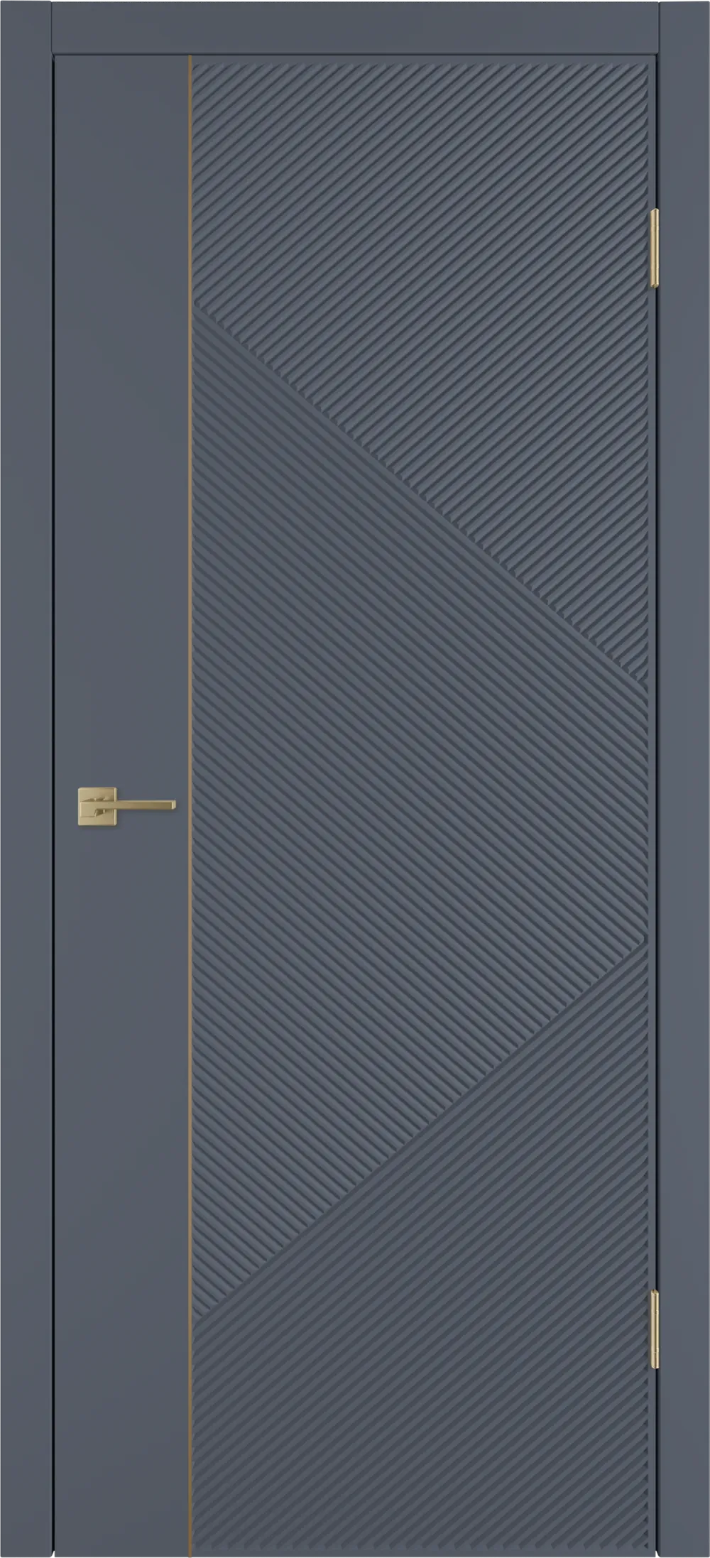 Integra 25.1 ДГ 800*2000 Графит эмаль Молдинг Золото