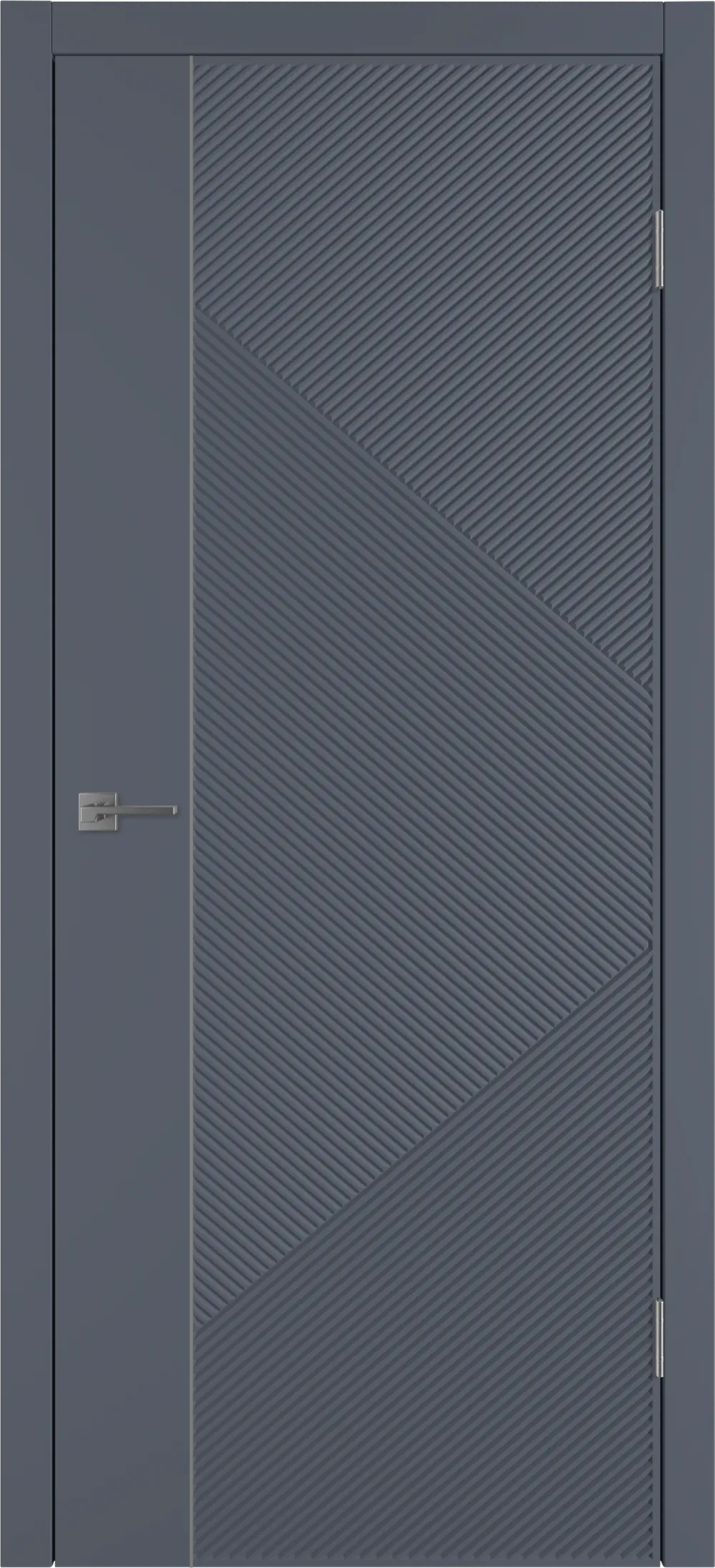 Integra 25.1 ДГ 800*2000 Графит эмаль Молдинг Серебро