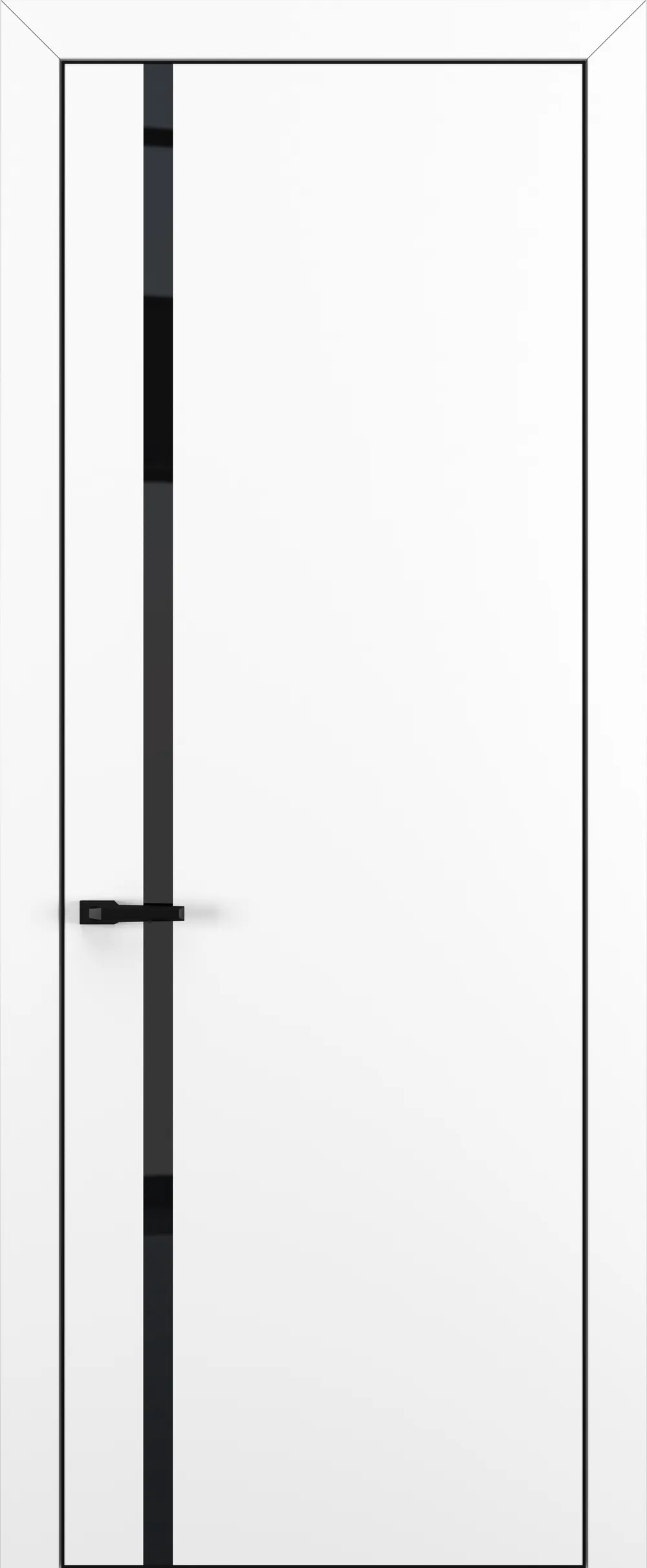 Квалитет К1 Black Classic 800*2000 Белый матовый ALU Черная с 4-х