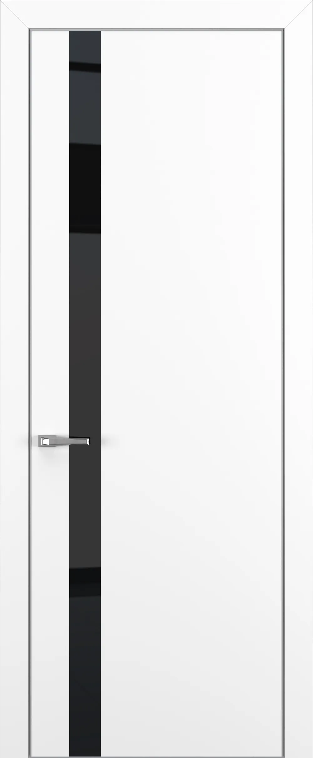Квалитет К2 Black Classic 800*2000 Белый матовый ALU Серая с 4-х
