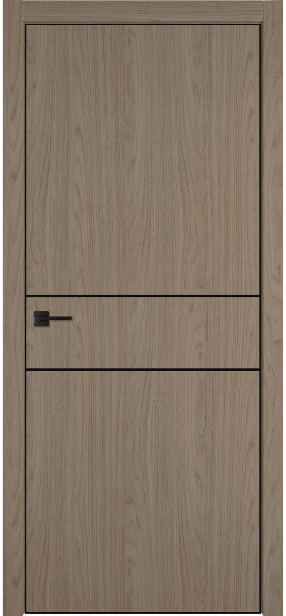 Witon 2 800*2000 Орех серый Black Edge Молдинг Черный
