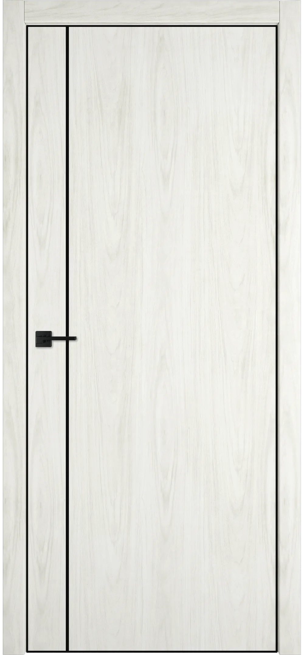 Witon 1 VM 800*2000 Орех молочный Black Edge Молдинг черный накладной