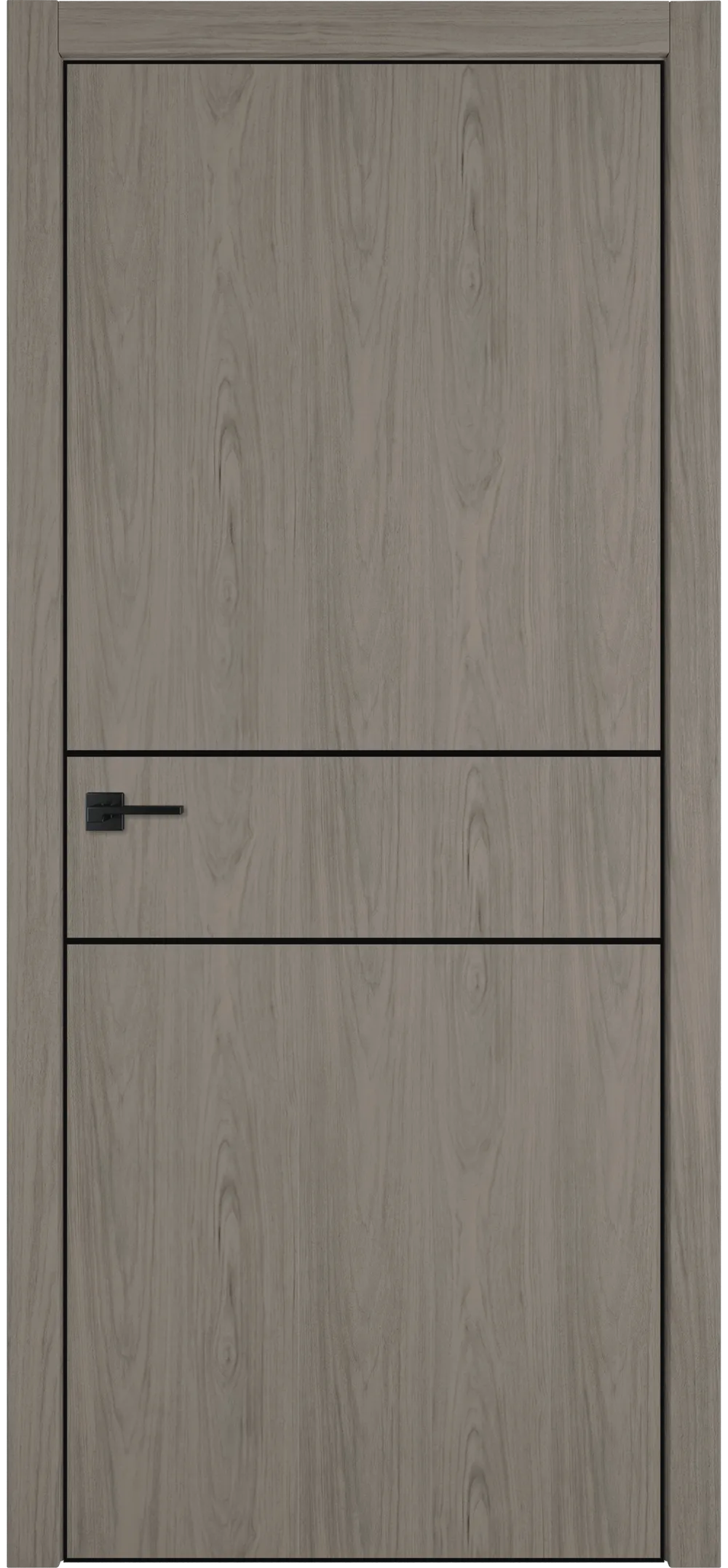 Witon 2 800*2000 Орех шерман Black Edge Молдинг Черный
