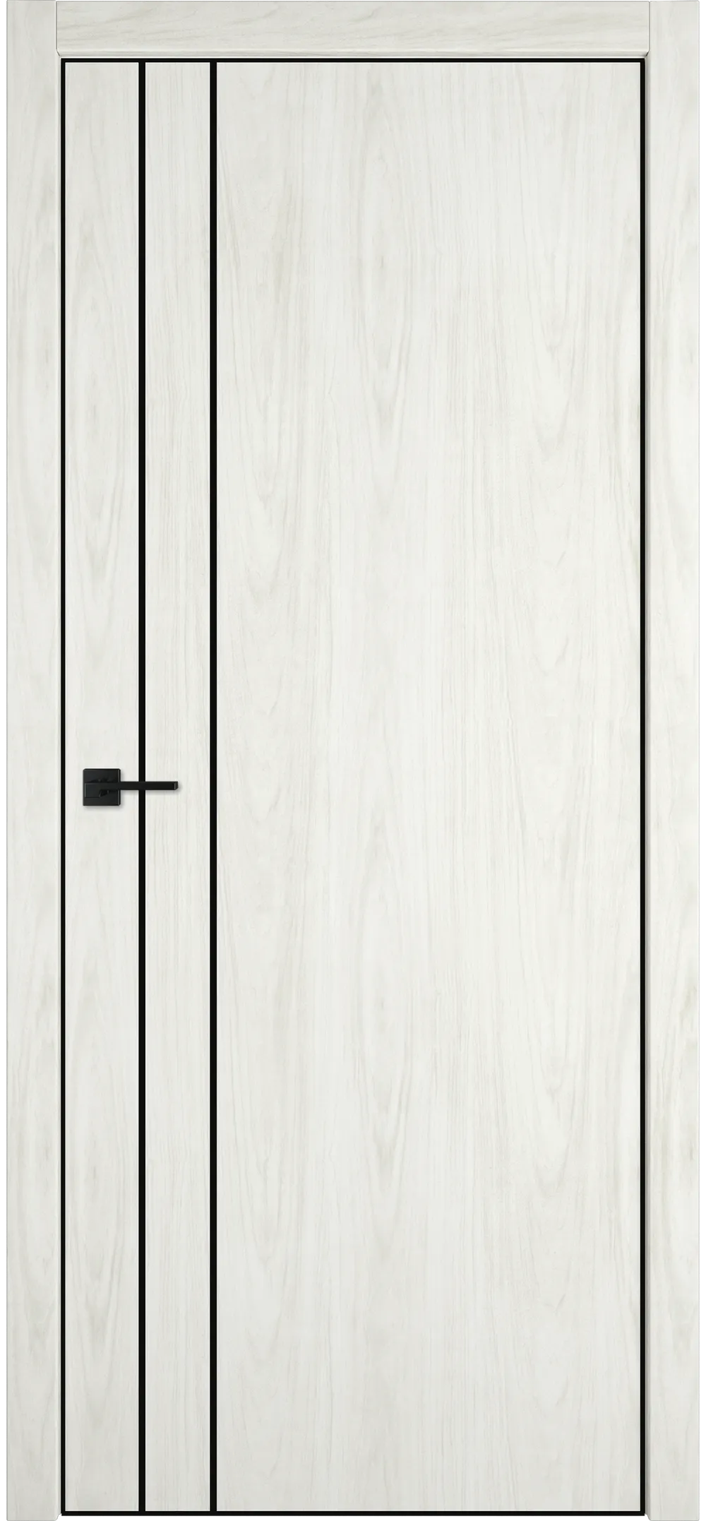 Witon 2 VM 800*2000 Орех молочный Black Edge Молдинг черный накладной