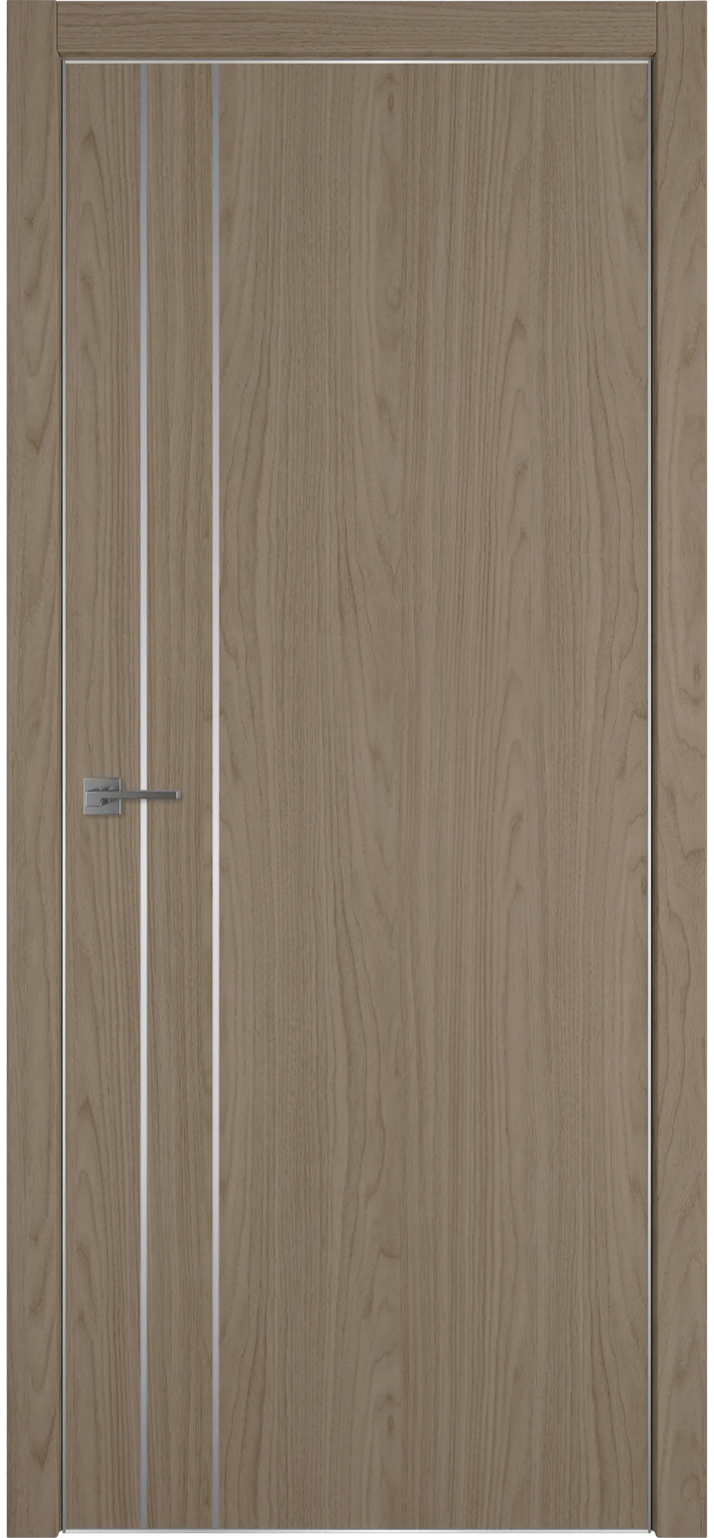 Witon 2 VM 800*2000 Орех серый Silver Edge Молдинг серебро накладной