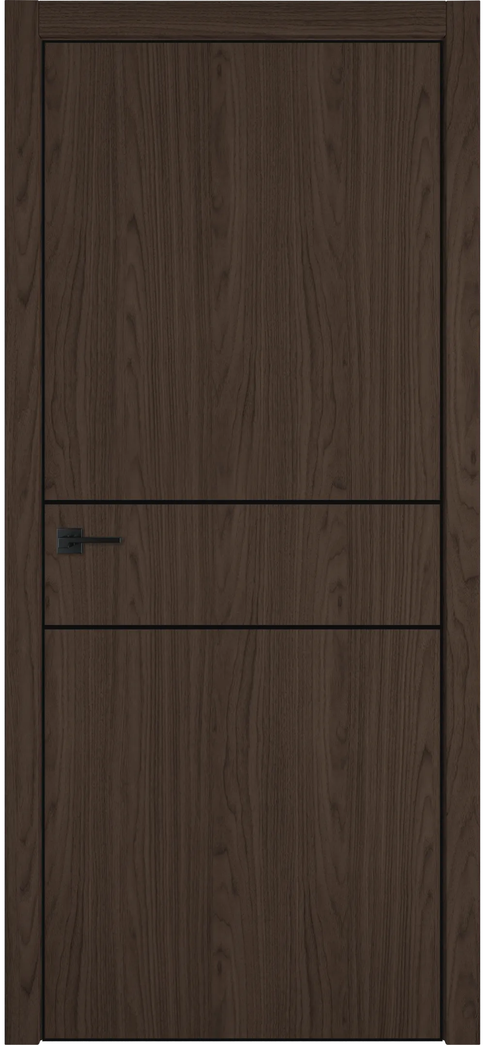 Witon 2 800*2000 Орех брандо Black Edge Молдинг Черный