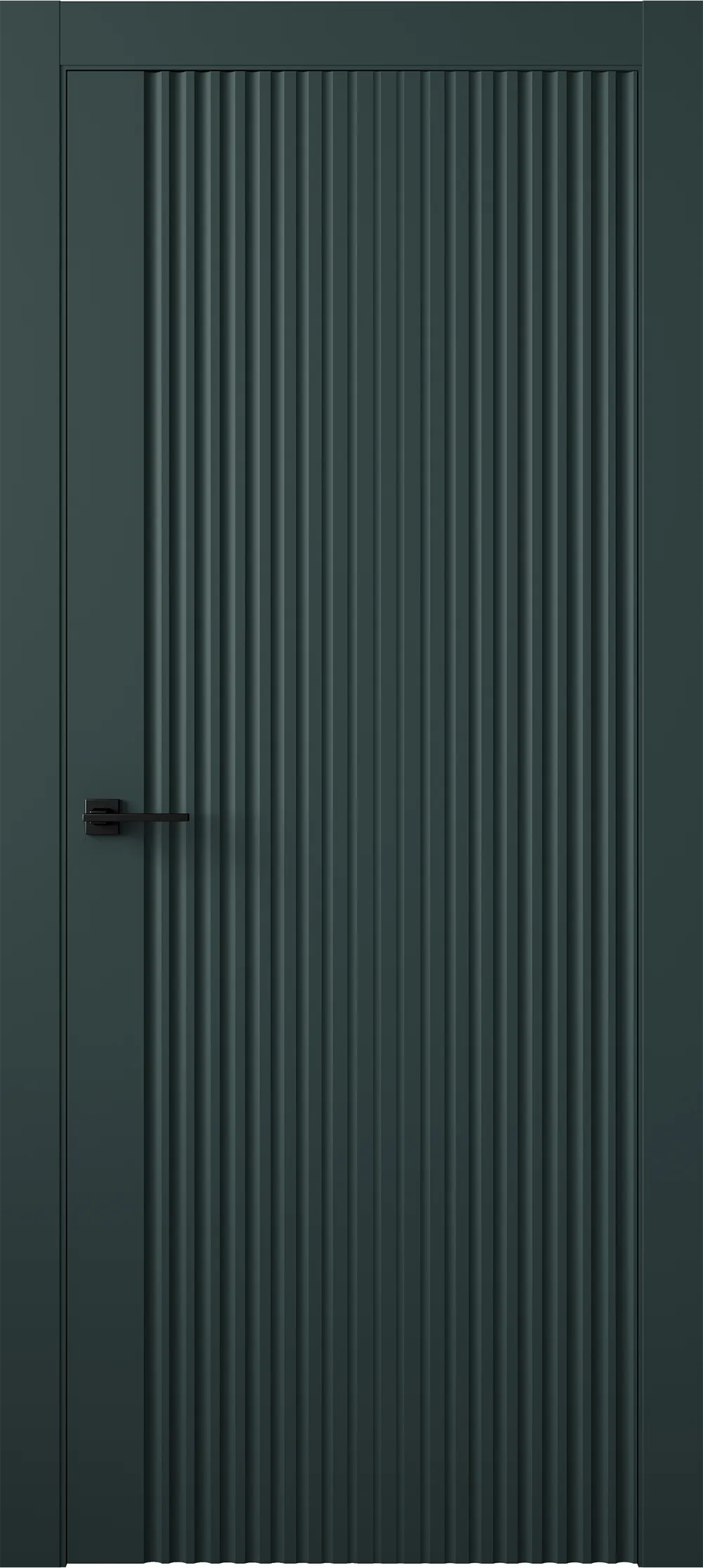 Quantum 6 ДГ 800*2000 (38) Стронг темно-бирюзовый ПВХ в цвет полотна с 2-х сторон Врезка 0