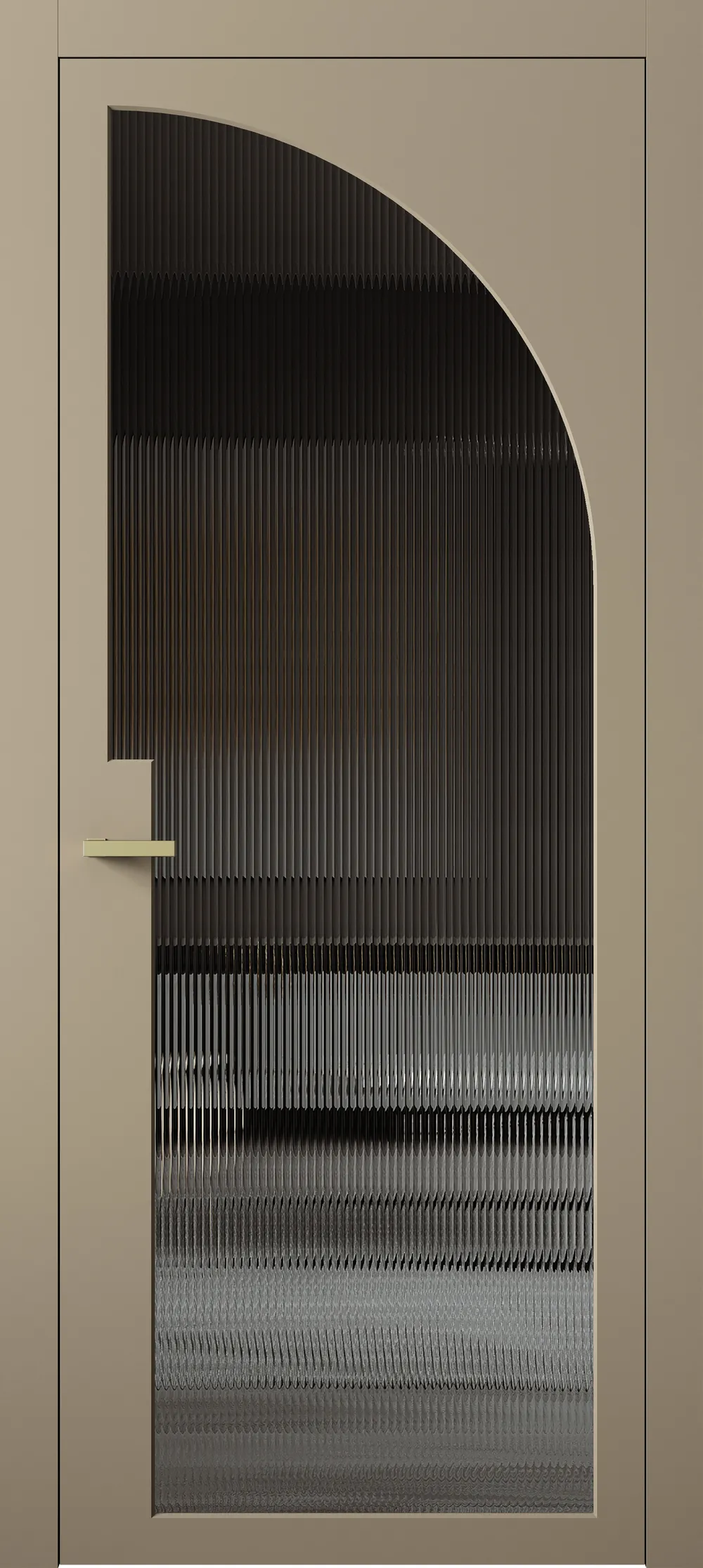 Ultra 5 ДО Рифленое стекло ФЛУТС графит 800*2000 (38) Стронг сантьяго ПВХ в цвет полотна с 2-х сторон Врезка 0