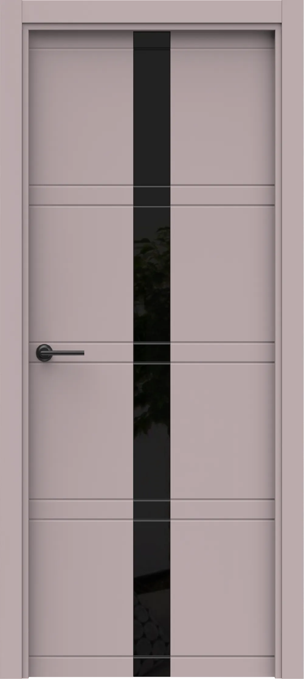 Blend 4 ДГ Lacobel черный лак 800*2000 (38) Софт лаванда ПВХ в цвет полотна с 2-х сторон Врезка 0