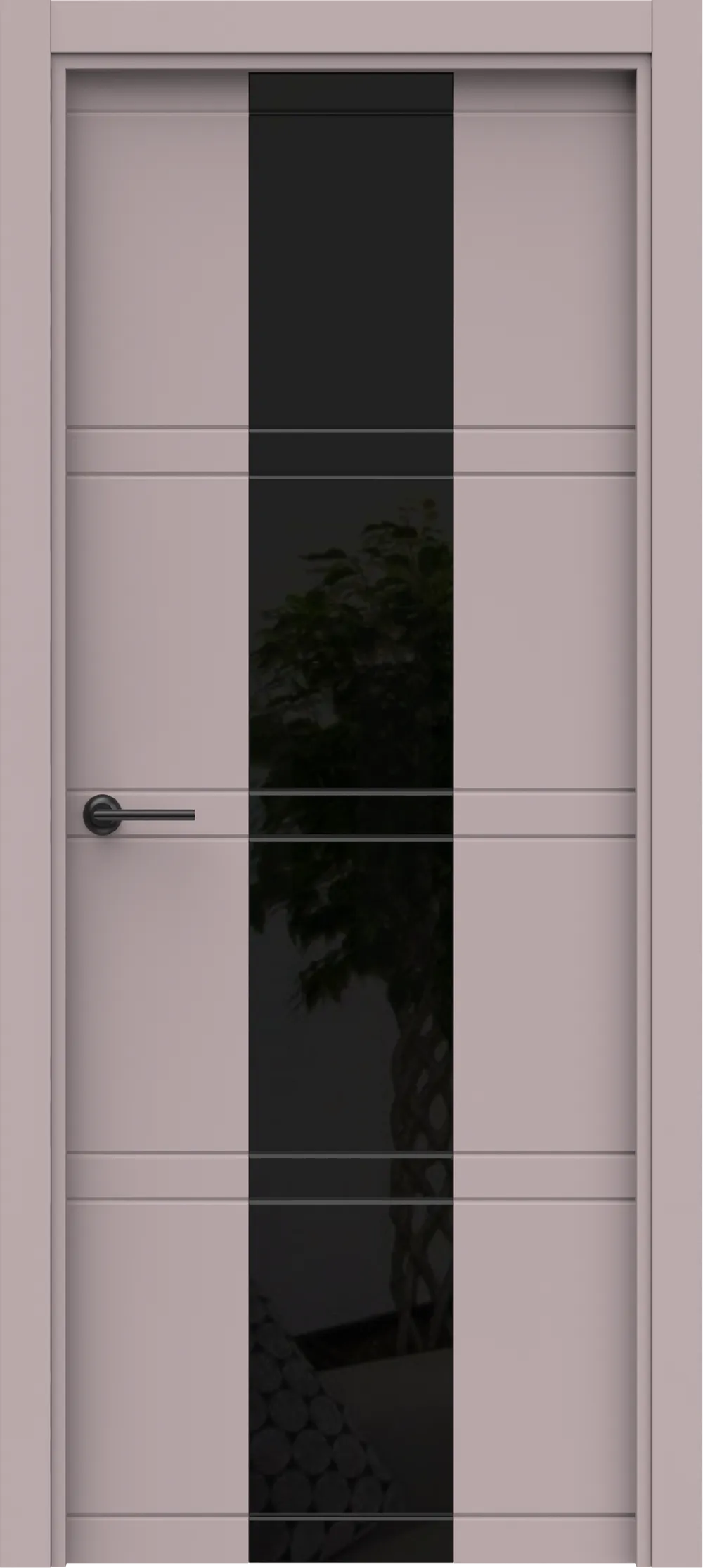 Blend 6 ДГ Lacobel черный лак 800*2000 (38) Софт лаванда ПВХ в цвет полотна с 2-х сторон Врезка 0