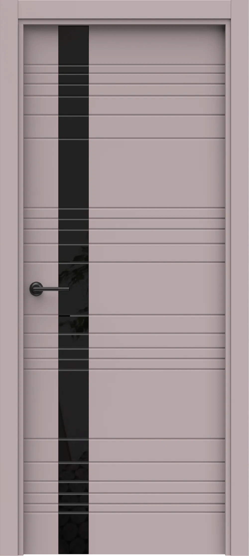 Blend 7 ДГ Lacobel черный лак 800*2000 (38) Софт лаванда ПВХ в цвет полотна с 2-х сторон Врезка 0