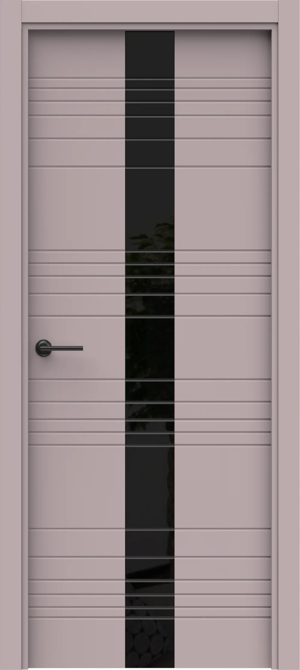 Blend 11 ДГ Lacobel черный лак 800*2000 (38) Софт лаванда ПВХ в цвет полотна с 2-х сторон Врезка 0