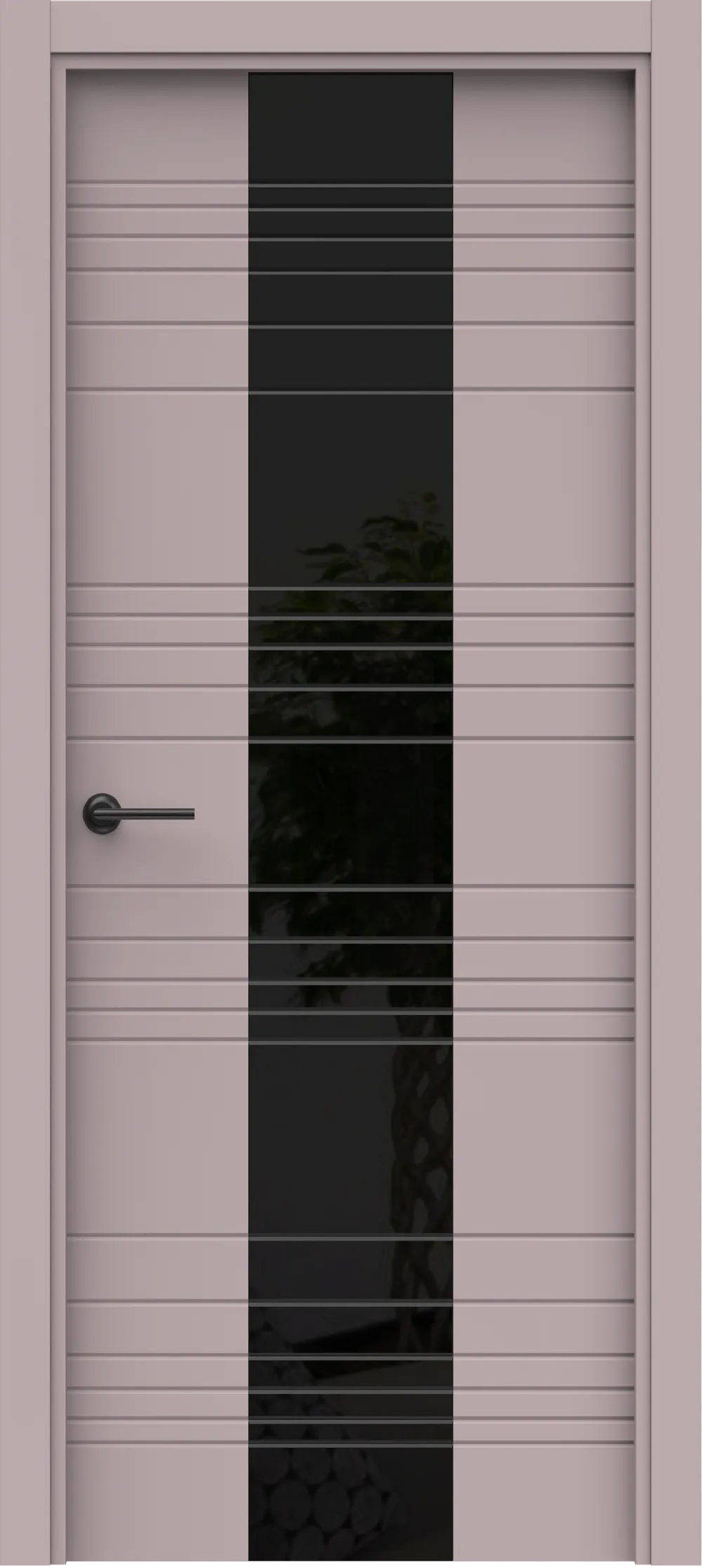 Blend 12 ДГ Lacobel черный лак 800*2000 (38) Софт лаванда ПВХ в цвет полотна с 2-х сторон Врезка 0