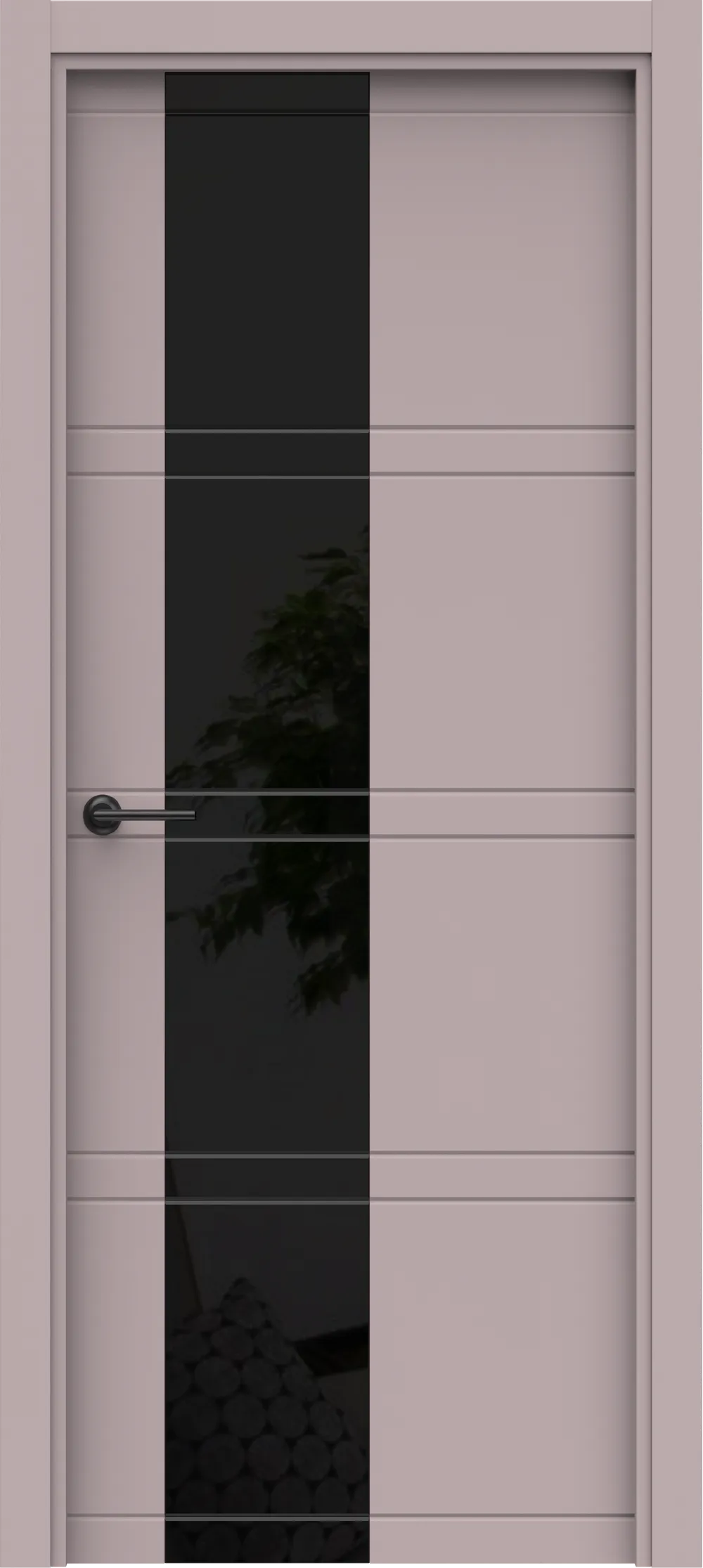 Blend 3 ДГ Lacobel черный лак 800*2000 (38) Софт лаванда ПВХ в цвет полотна с 2-х сторон Врезка 0