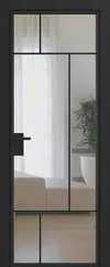 Дверное полотно System прозрачное R12 Черный муар GARDENA Black зпз gardena зпп накладные Aldeghi luigi (2 шт)