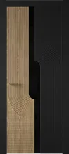 Comdi 2/D ДГ Lacobel черный лак (38) вст.сн. Стронг черный вст.вн. Стронг черный Лиственница охотская ПВХ в цвет полотна с 2-х сторон Врезка 0
