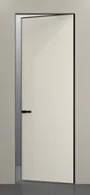 Дверное полотно Invisible (42 мм) Грунт ALU Хром с 4-х сторон (Тип 9) зпз Vantage под фикс./ARNI 410/196 зпп 2.0 под 2 шт