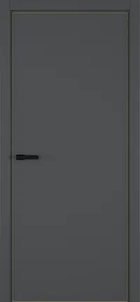 Elen ДГ ART Lite 800*2000 Темно-серая эмаль ALU Золотая с 4-х зпз 196 под 2 петли