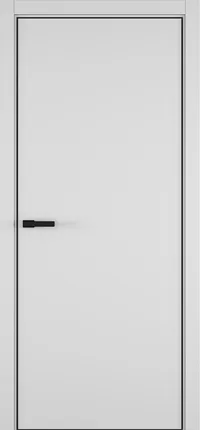 Elen ДГ ART Lite 800*2000 Светло-серая эмаль ALU Черная с 4-х зпз 196 под 2 петли