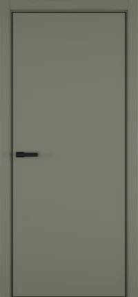 Elen ДГ ART Lite 800*2000 Оливковая эмаль ALU Черная зпз 196