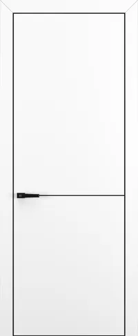 Квалитет К10 800*2000 Белый матовый ALU Черная с 4-х молдинг черный (Mb) зпп Eclipse 3.0 под 2 петли REVERS R