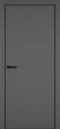 Elen ДГ ART Lite 800*2000 Темно-серая эмаль ALU Черная с 4-х