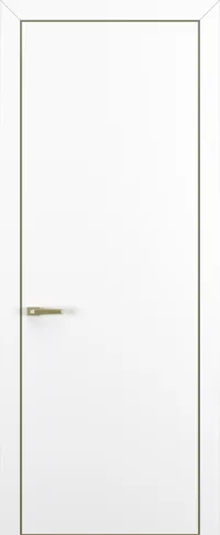 Квалитет К7 800*2000 Белый матовый ALU Золотая с 4-х зпп Eclipse 3.0 под 2 петли зпз 196 REVERS R