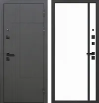 9 см Smart 4 Lacobel Black Эмалит белый 860*2050 R